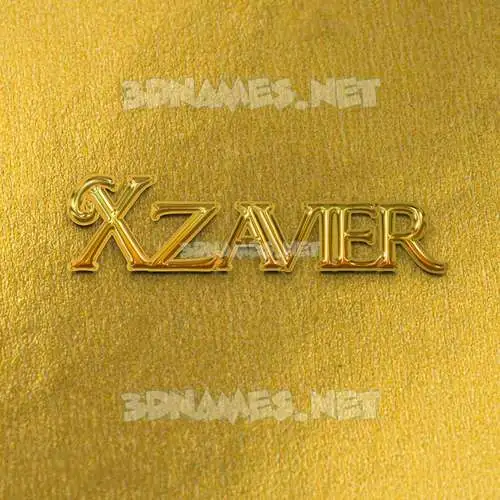 xzavier in All Gold style - 3D name wallpaper xzavier in All Gold style - 3D name wallpaper