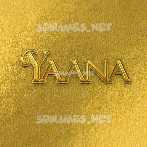 yaana in All Gold style - 3D name wallpaper