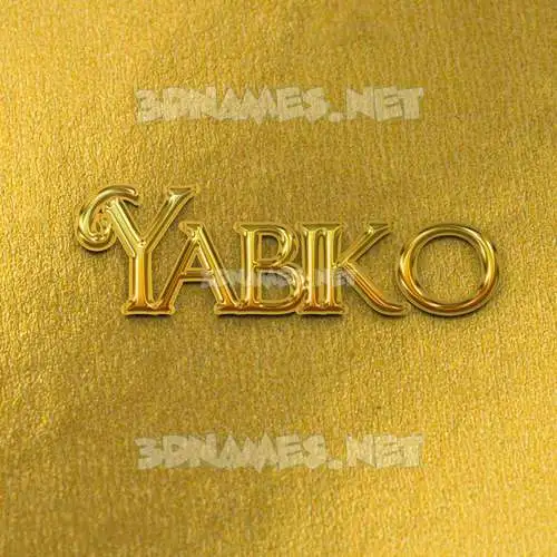 yabiko in All Gold style - 3D name wallpaper yabiko in All Gold style - 3D name wallpaper