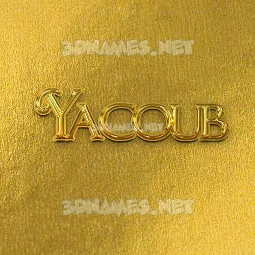 yacoub in All Gold style - 3D name wallpaper yacoub in All Gold style - 3D name wallpaper