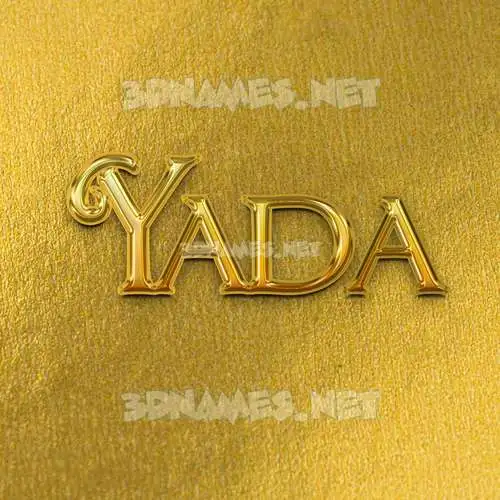 yada in All Gold style - 3D name wallpaper yada in All Gold style - 3D name wallpaper