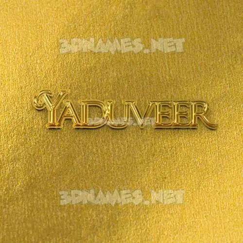 yaduveer in All Gold style - 3D name wallpaper yaduveer in All Gold style - 3D name wallpaper