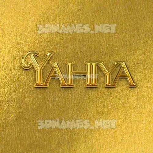 yahiya in All Gold style - 3D name wallpaper yahiya in All Gold style - 3D name wallpaper