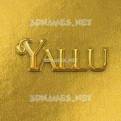 yallu in All Gold style - 3D name wallpaper yallu in All Gold style - 3D name wallpaper