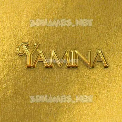 yamina in All Gold style - 3D name wallpaper