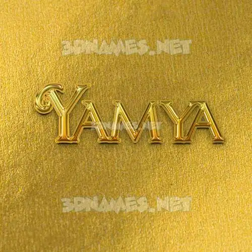 yamya in All Gold style - 3D name wallpaper