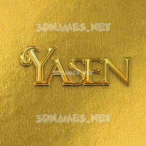 yasen in All Gold style - 3D name wallpaper yasen in All Gold style - 3D name wallpaper
