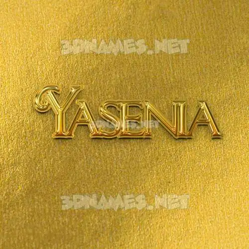 yasenia in All Gold style - 3D name wallpaper