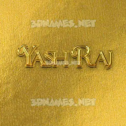 yash raj in All Gold style - 3D name wallpaper