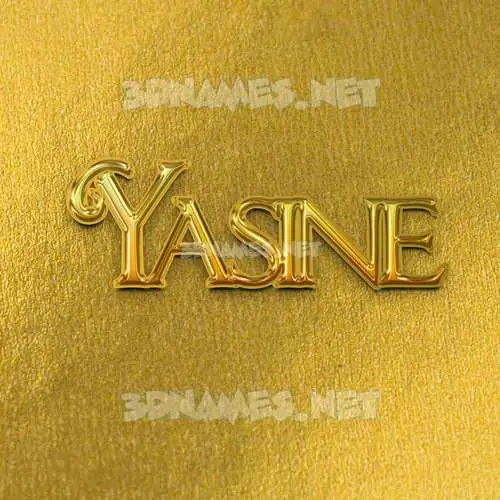 yasine in All Gold style - 3D name wallpaper yasine in All Gold style - 3D name wallpaper
