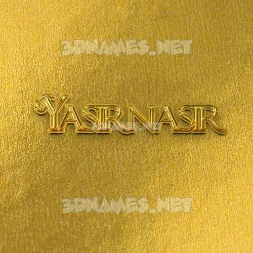 yasirnasir in All Gold style - 3D name wallpaper yasirnasir in All Gold style - 3D name wallpaper