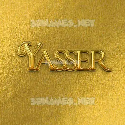 yasser in All Gold style - 3D name wallpaper yasser in All Gold style - 3D name wallpaper