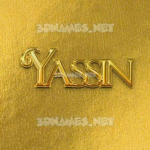 yassin in All Gold style - 3D name wallpaper yassin in All Gold style - 3D name wallpaper