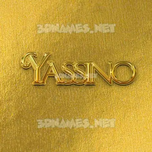 yassino in All Gold style - 3D name wallpaper yassino in All Gold style - 3D name wallpaper