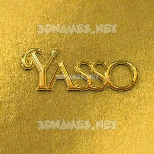 yasso in All Gold style - 3D name wallpaper yasso in All Gold style - 3D name wallpaper