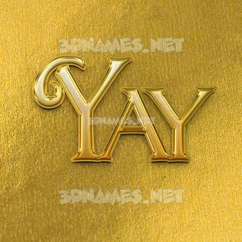 yay in All Gold style - 3D name wallpaper yay in All Gold style - 3D name wallpaper