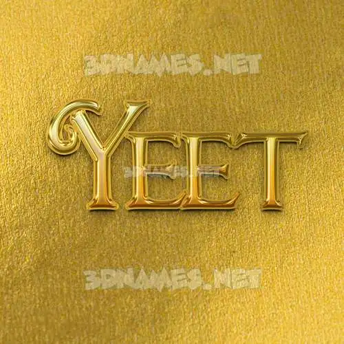 yeet in All Gold style - 3D name wallpaper yeet in All Gold style - 3D name wallpaper