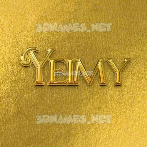 yeimy in All Gold style - 3D name wallpaper