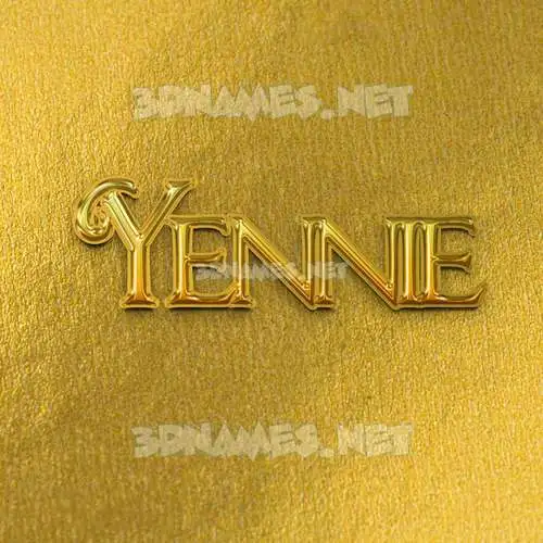 yennie in All Gold style - 3D name wallpaper yennie in All Gold style - 3D name wallpaper