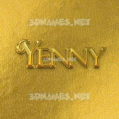 yenny in All Gold style - 3D name wallpaper yenny in All Gold style - 3D name wallpaper