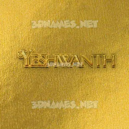 yeshwanth in All Gold style - 3D name wallpaper