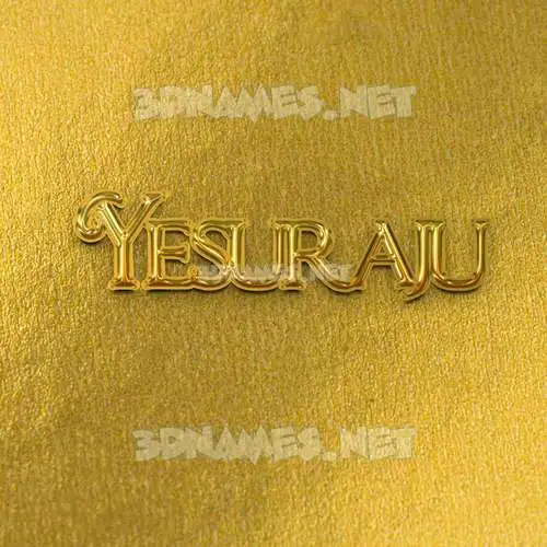 yesuraju in All Gold style - 3D name wallpaper