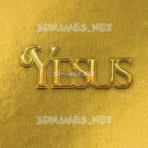 yesus in All Gold style - 3D name wallpaper yesus in All Gold style - 3D name wallpaper