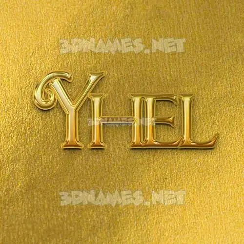yhel in All Gold style - 3D name wallpaper yhel in All Gold style - 3D name wallpaper