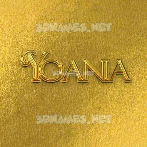 yoania in All Gold style - 3D name wallpaper