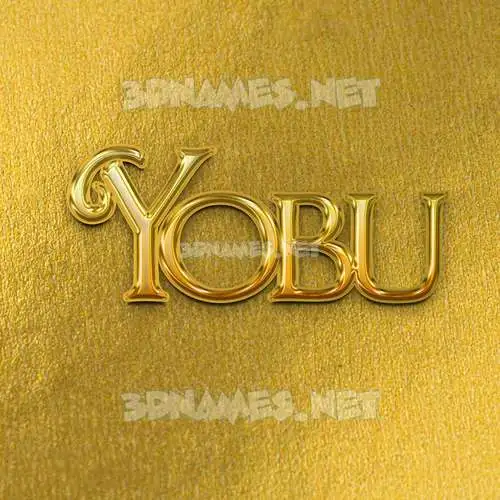 yobu in All Gold style - 3D name wallpaper yobu in All Gold style - 3D name wallpaper