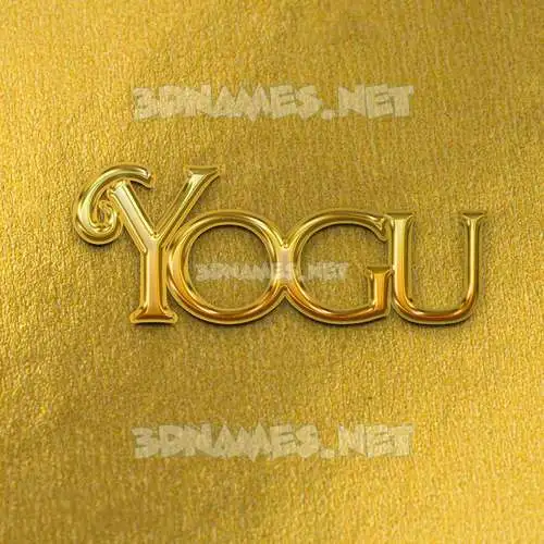 yogu in All Gold style - 3D name wallpaper yogu in All Gold style - 3D name wallpaper