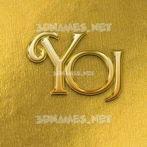 yoj in All Gold style - 3D name wallpaper yoj in All Gold style - 3D name wallpaper