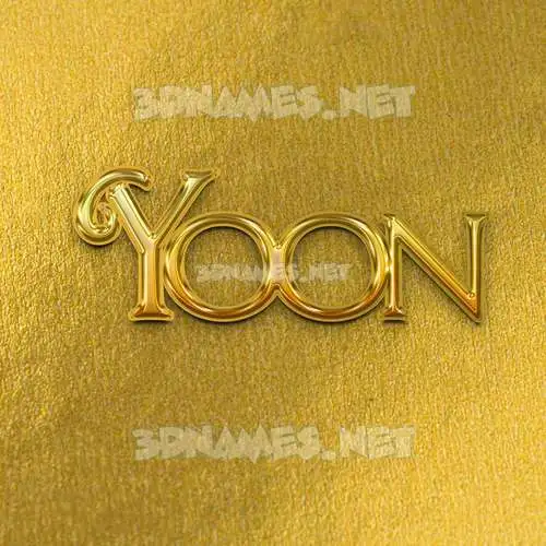 yoon in All Gold style - 3D name wallpaper yoon in All Gold style - 3D name wallpaper