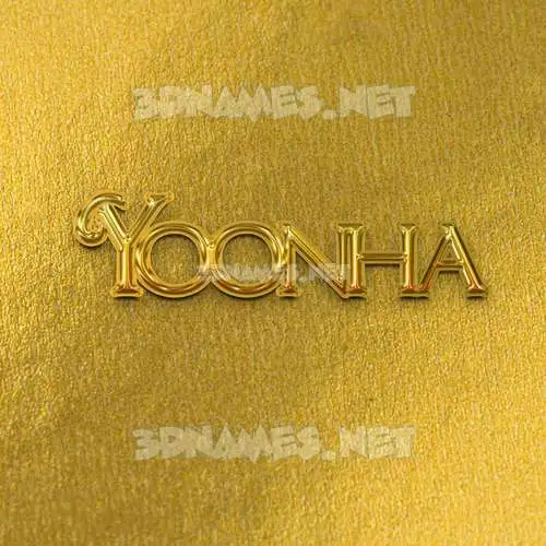 yoonha in All Gold style - 3D name wallpaper yoonha in All Gold style - 3D name wallpaper
