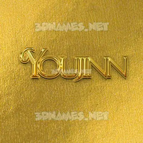 youjinn in All Gold style - 3D name wallpaper youjinn in All Gold style - 3D name wallpaper