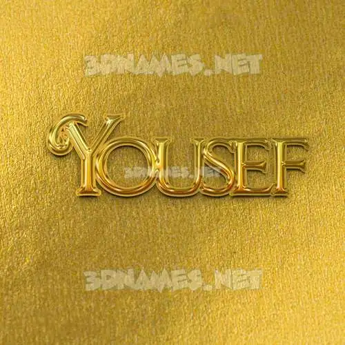 yousef in All Gold style - 3D name wallpaper yousef in All Gold style - 3D name wallpaper
