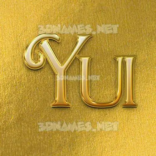 yui in All Gold style - 3D name wallpaper yui in All Gold style - 3D name wallpaper