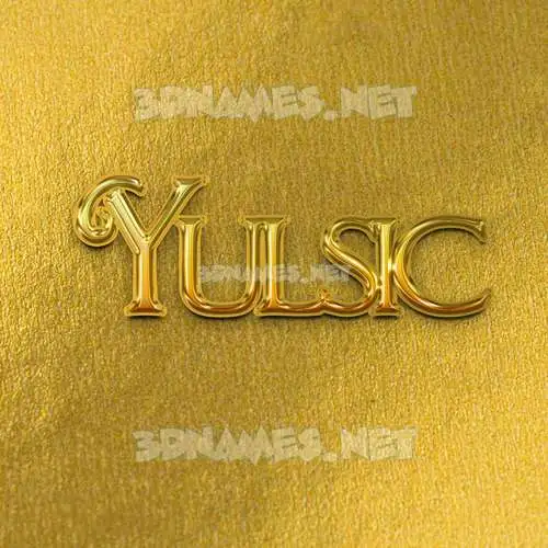 yulsic in All Gold style - 3D name wallpaper yulsic in All Gold style - 3D name wallpaper