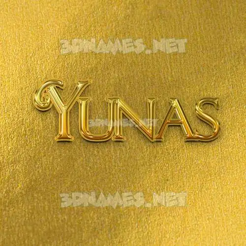 yunas in All Gold style - 3D name wallpaper yunas in All Gold style - 3D name wallpaper