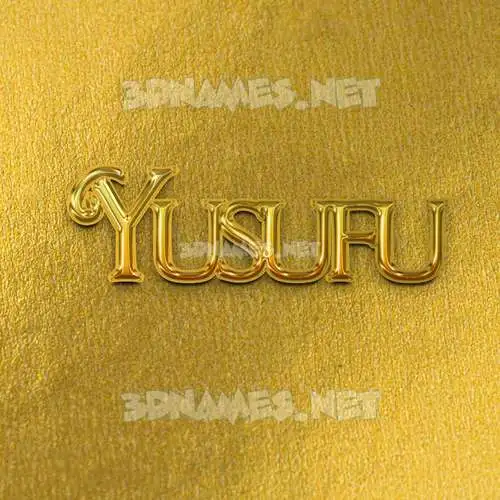 yusufu in All Gold style - 3D name wallpaper yusufu in All Gold style - 3D name wallpaper
