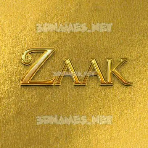 zaak in All Gold style - 3D name wallpaper