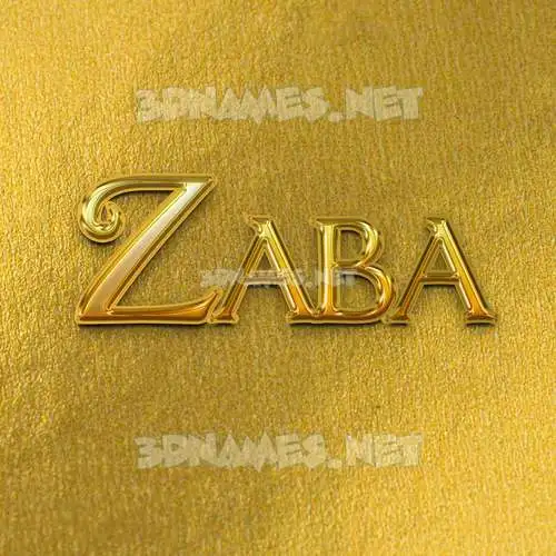 zaba in All Gold style - 3D name wallpaper zaba in All Gold style - 3D name wallpaper
