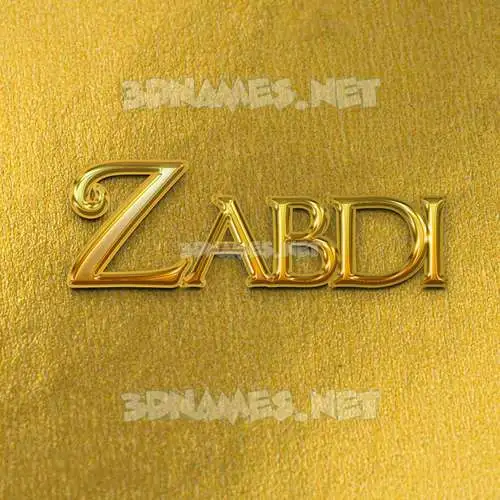 zabdi in All Gold style - 3D name wallpaper