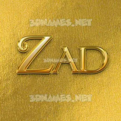 zad in All Gold style - 3D name wallpaper zad in All Gold style - 3D name wallpaper