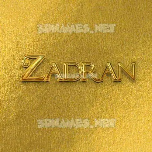 zadran in All Gold style - 3D name wallpaper zadran in All Gold style - 3D name wallpaper