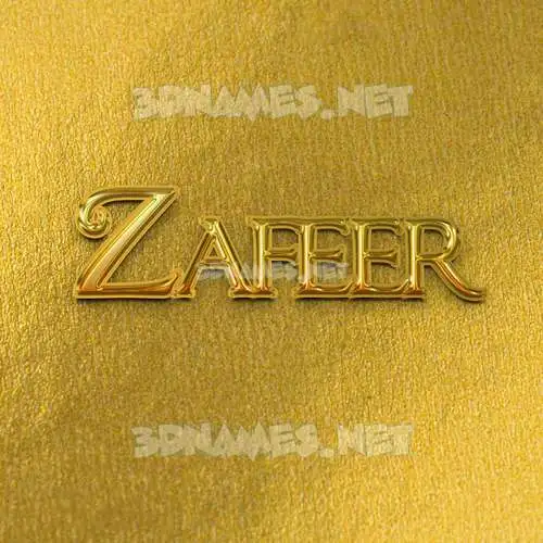 zafeer in All Gold style - 3D name wallpaper zafeer in All Gold style - 3D name wallpaper