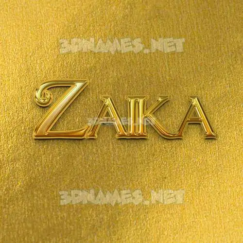 zaika in All Gold style - 3D name wallpaper zaika in All Gold style - 3D name wallpaper