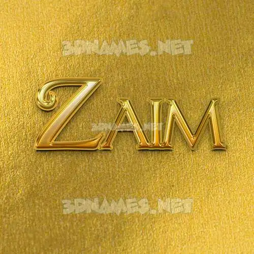 zaim in All Gold style - 3D name wallpaper zaim in All Gold style - 3D name wallpaper