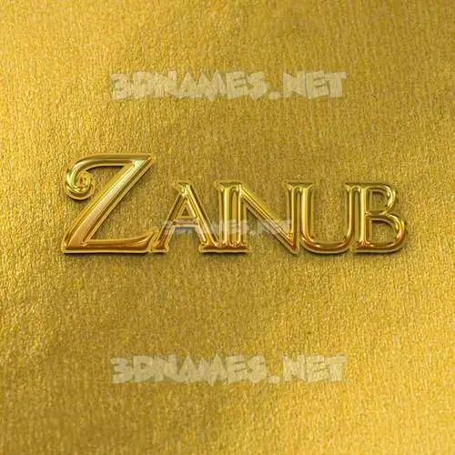 zainub in All Gold style - 3D name wallpaper zainub in All Gold style - 3D name wallpaper
