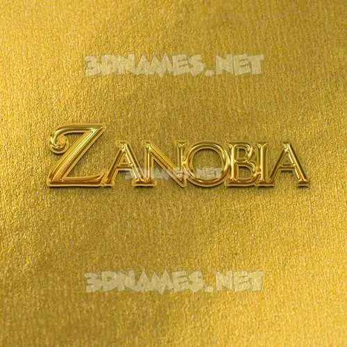 zanobia in All Gold style - 3D name wallpaper